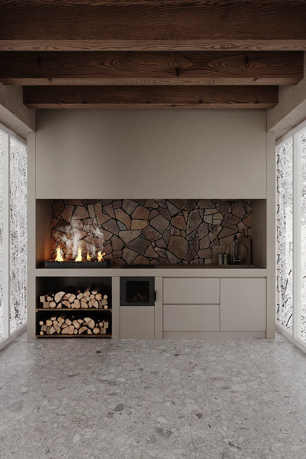 Kostino House — Symphony of Textures, interior view 21, كوستينو، منطقة موسكو، روسيا