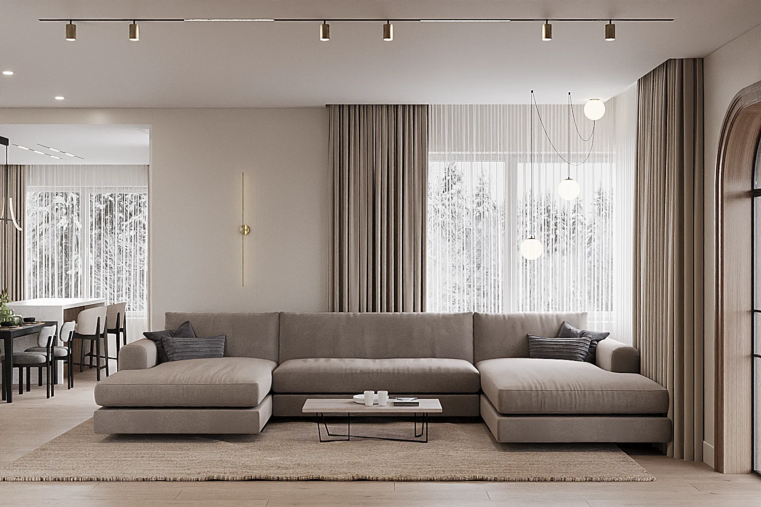 Kostino House — Symphony of Textures, interior view 53, كوستينو، منطقة موسكو، روسيا